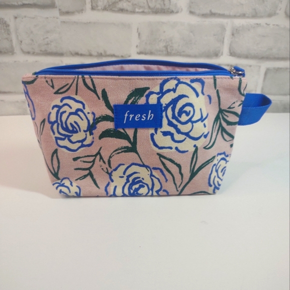 fresh Handbags - Fresh Pink and Blue Floral Cosmetic Bags